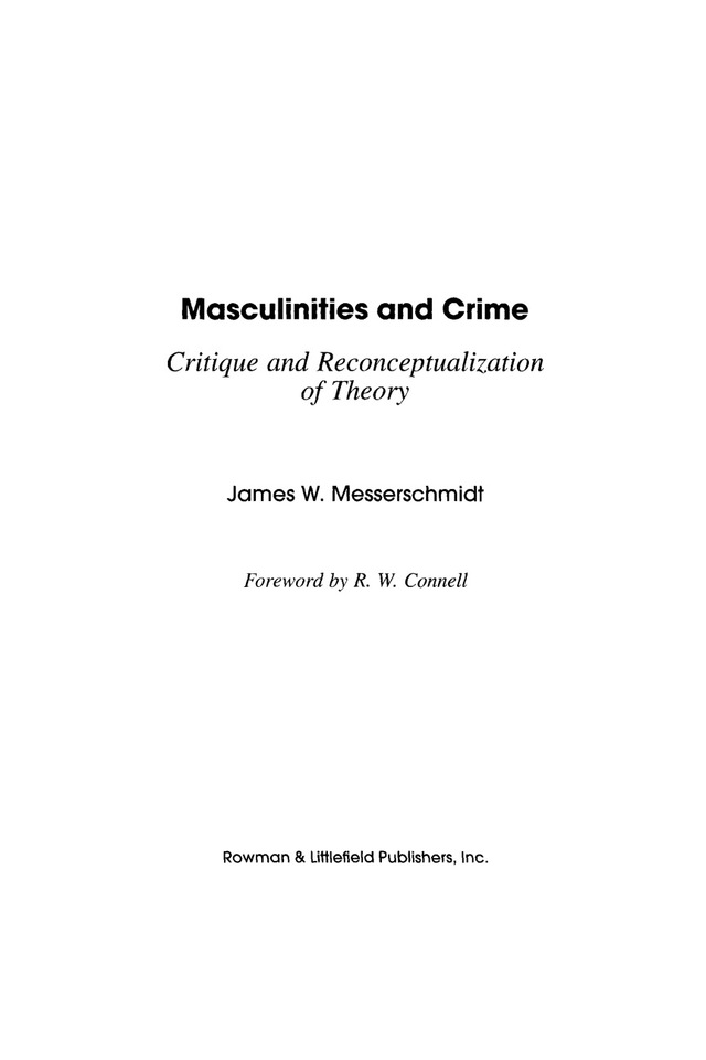 Masculinities and Crime