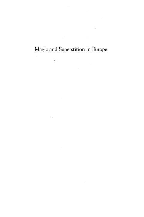 Cover image for book Magic and Superstition in Europe