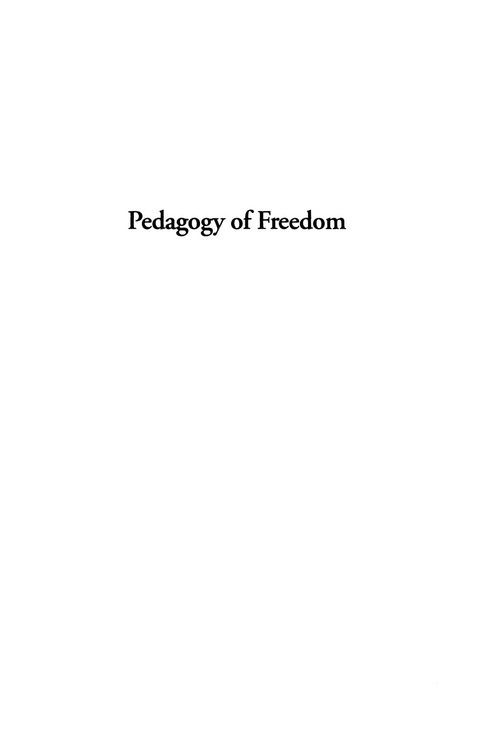 Cover image for book Pedagogy of Freedom