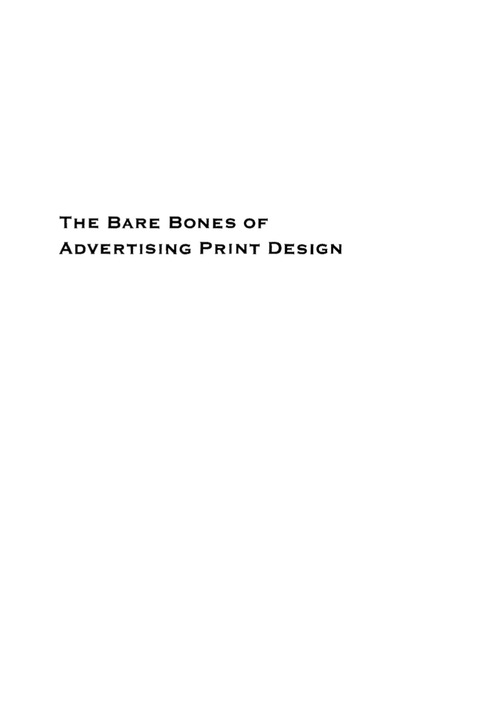 Cover image for book The Bare Bones of Advertising Print Design