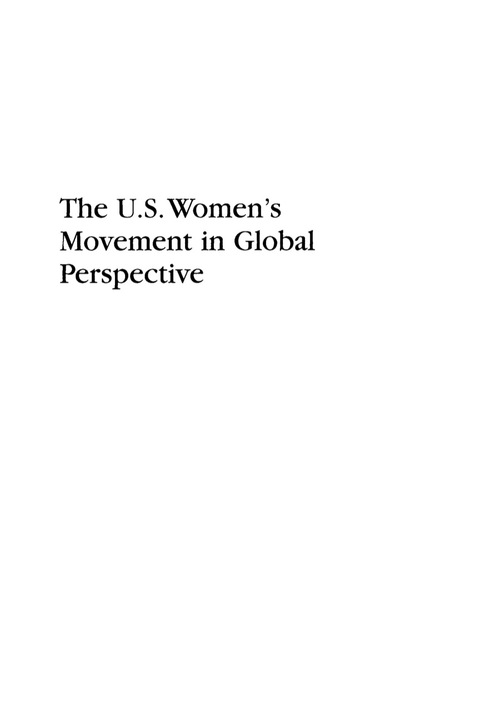 Cover image for book The U.S. Women's Movement in Global Perspective