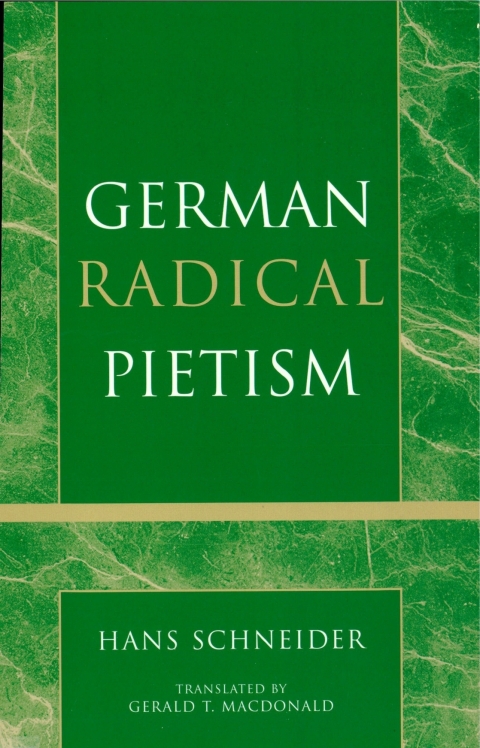 Cover image for book German Radical Pietism