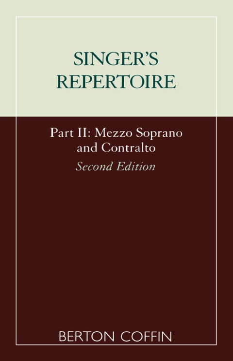 Cover image for book The Singer's Repertoire, Part II
