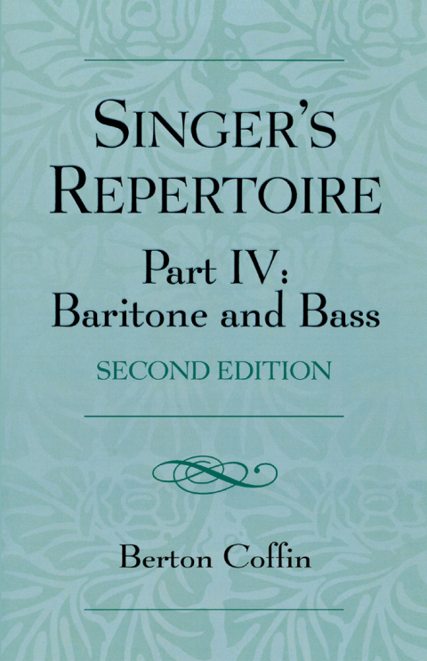Cover image for book The Singer's Repertoire, Part IV