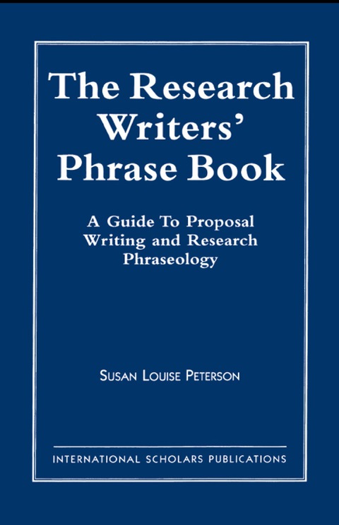 Cover image for book The Research Writer's Phrase Book