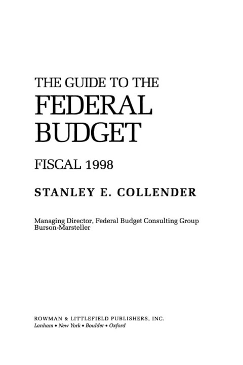 Cover image for book The Guide to the Federal Budget