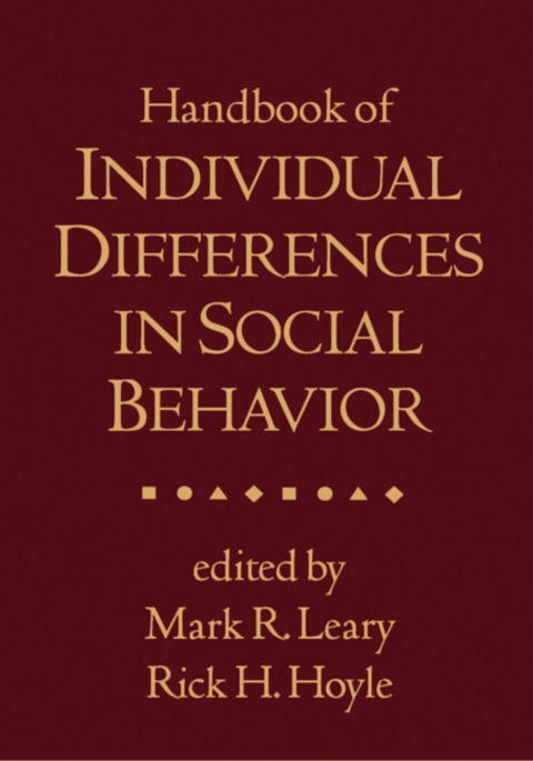 Cover image for book Handbook of Individual Differences in Social Behavior