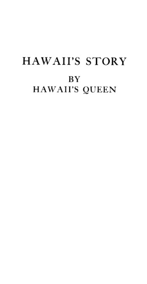 Cover image for book Hawaii's Story by Hawaii's Queen