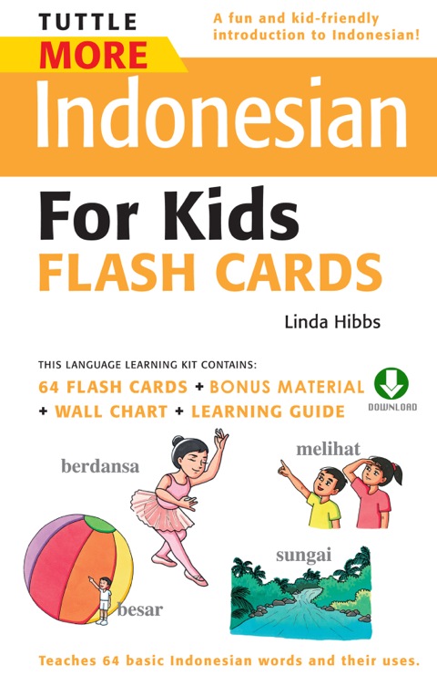Cover image for book Tuttle More Indonesian for Kids Flash Cards