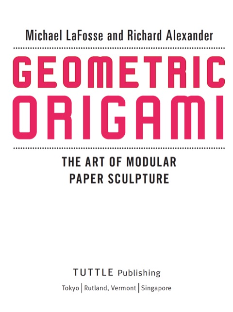 Cover image for book Geometric Origami