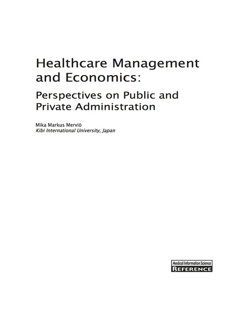 Cover image for book Healthcare Management and Economics: Perspectives on Public and Private Administration