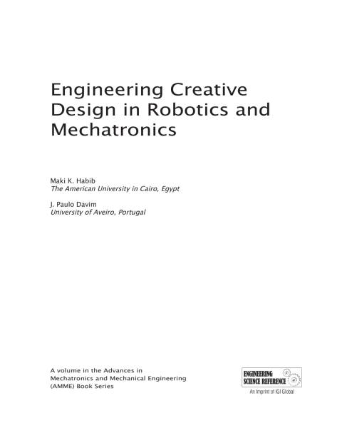 Cover image for book Engineering Creative Design in Robotics and Mechatronics