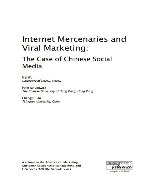 Cover image for book Internet Mercenaries and Viral Marketing: The Case of Chinese Social Media