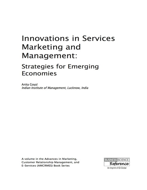 Cover image for book Innovations in Services Marketing and Management: Strategies for Emerging Economies