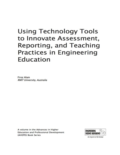 Cover image for book Using Technology Tools to Innovate Assessment, Reporting, and Teaching Practices in Engineering Education