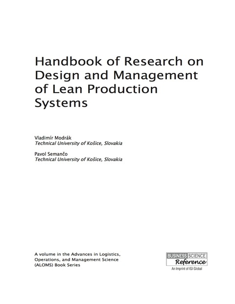 Cover image for book Handbook of Research on Design and Management of Lean Production Systems