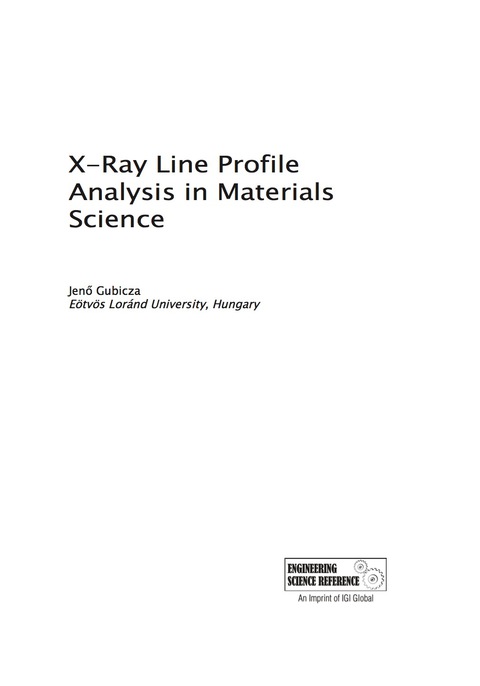 Cover image for book X-Ray Line Profile Analysis in Materials Science