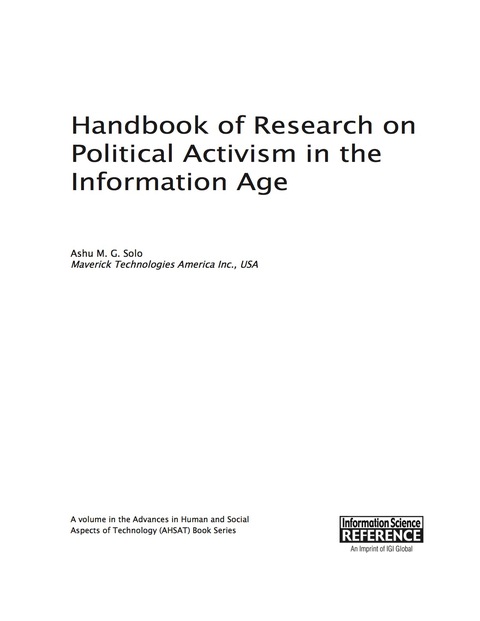 Cover image for book Handbook of Research on Political Activism in the Information Age