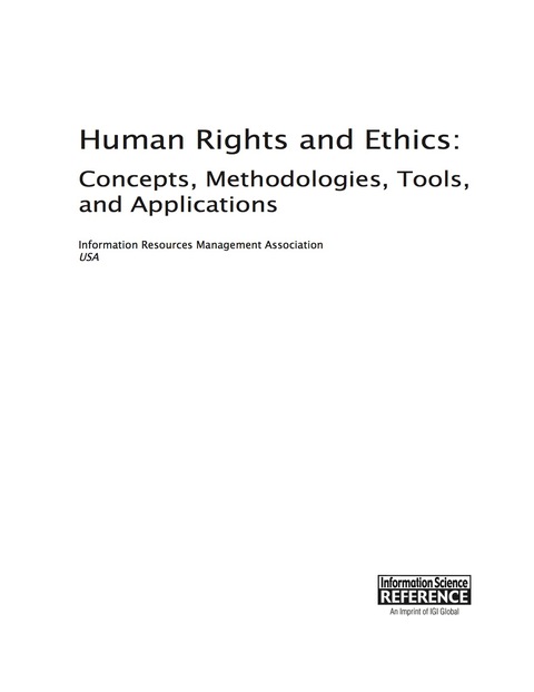 Cover image for book Human Rights and Ethics: Concepts, Methodologies, Tools, and Applications