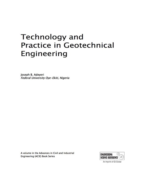 Cover image for book Technology and Practice in Geotechnical Engineering