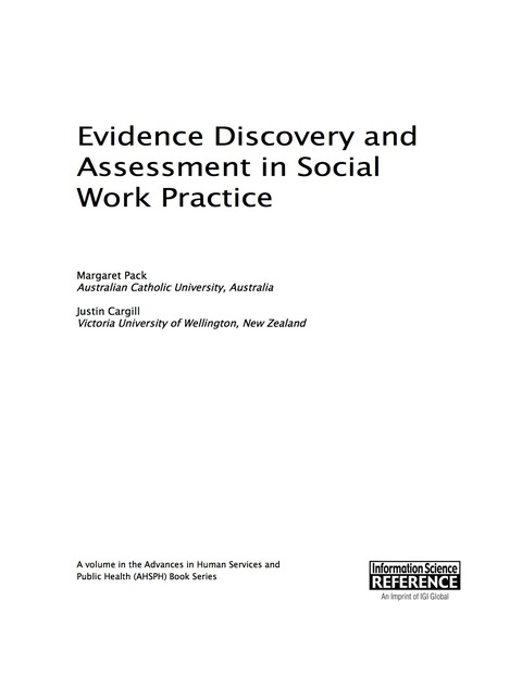 Cover image for book Evidence Discovery and Assessment in Social Work Practice