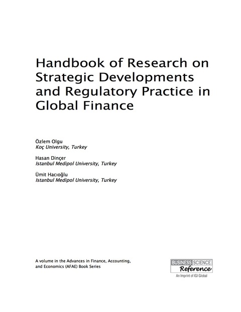 Cover image for book Handbook of Research on Strategic Developments and Regulatory Practice in Global Finance