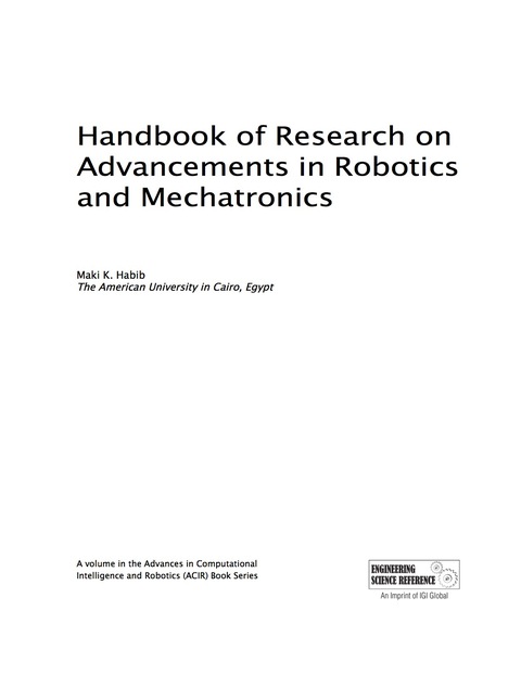 Cover image for book Handbook of Research on Advancements in Robotics and Mechatronics