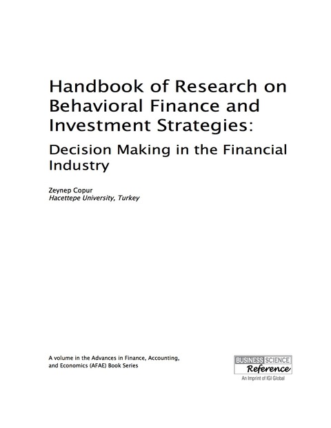 Cover image for book Handbook of Research on Behavioral Finance and Investment Strategies