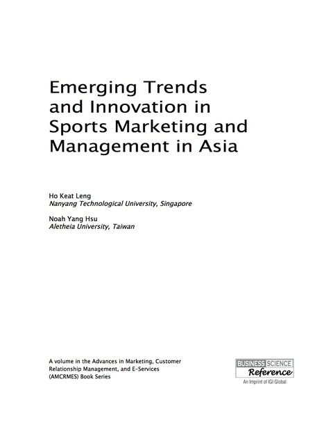 Cover image for book Emerging Trends and Innovation in Sports Marketing and Management in Asia