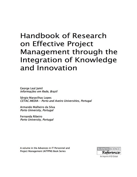 Cover image for book Handbook of Research on Effective Project Management through the Integration of Knowledge and Innovation