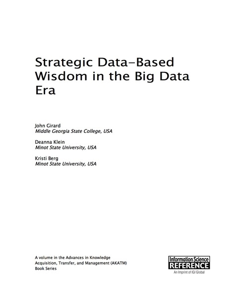Cover image for book Strategic Data-Based Wisdom in the Big Data Era