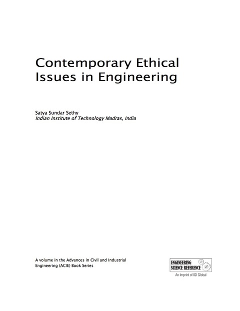 Cover image for book Contemporary Ethical Issues in Engineering