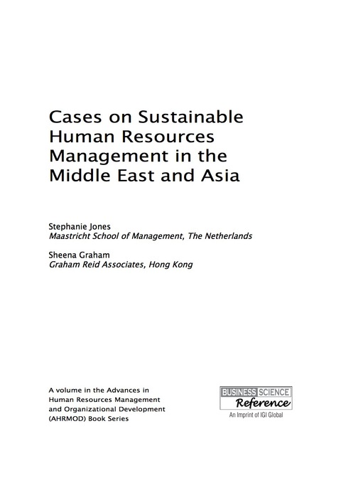 Cover image for book Cases on Sustainable Human Resources Management in the Middle East and Asia