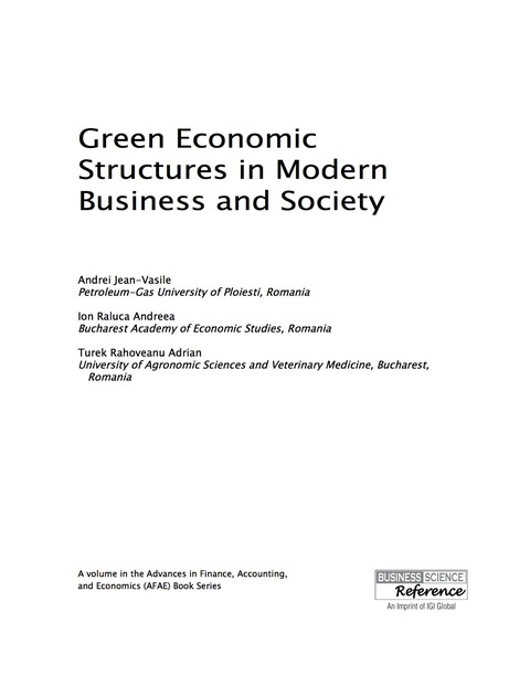 Cover image for book Green Economic Structures in Modern Business and Society