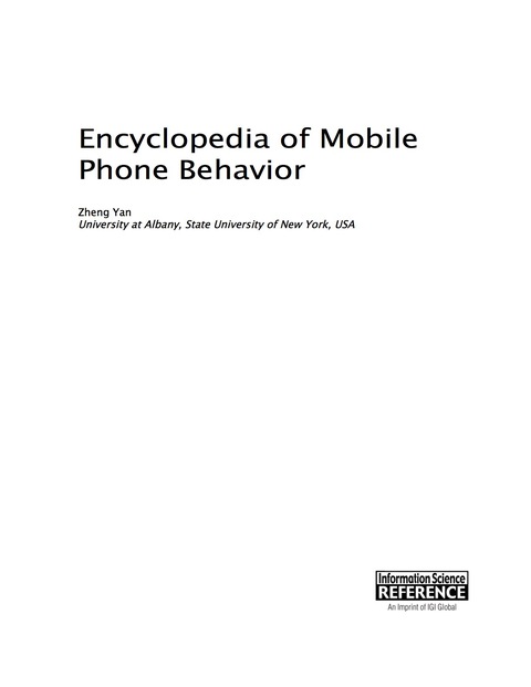 Cover image for book Encyclopedia of Mobile Phone Behavior