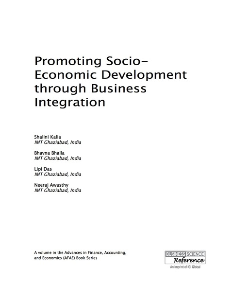 Cover image for book Promoting Socio-Economic Development through Business Integration