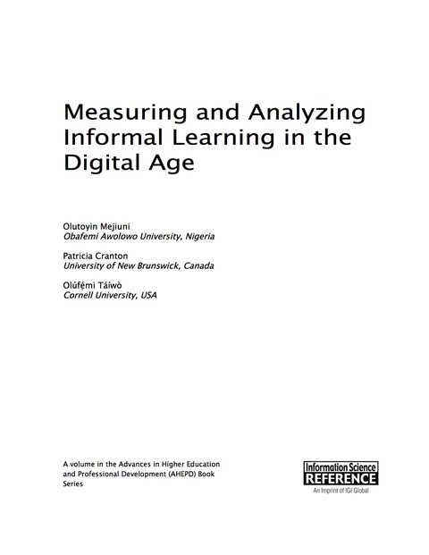 Cover image for book Measuring and Analyzing Informal Learning in the Digital Age