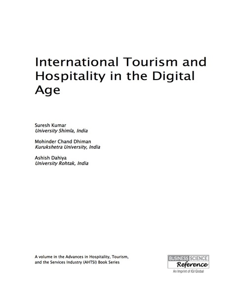 Cover image for book International Tourism and Hospitality in the Digital Age