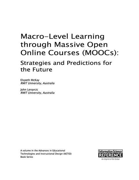 Cover image for book Macro-Level Learning through Massive Open Online Courses (MOOCs): Strategies and Predictions for the Future