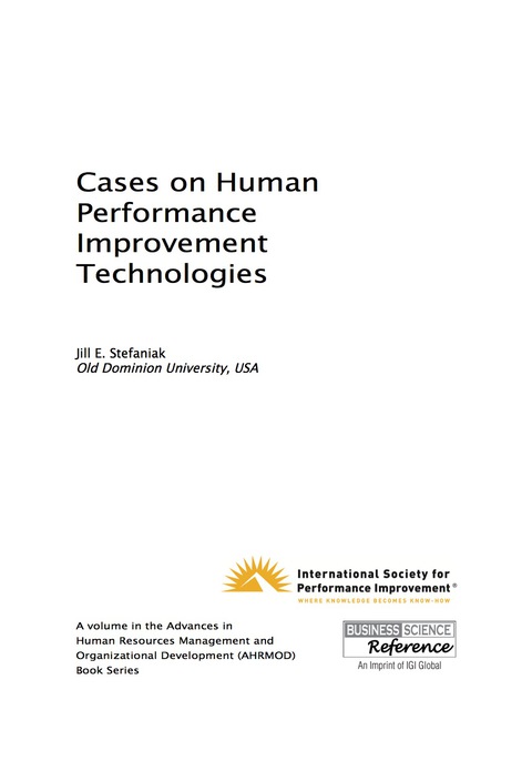 Cover image for book Cases on Human Performance Improvement Technologies