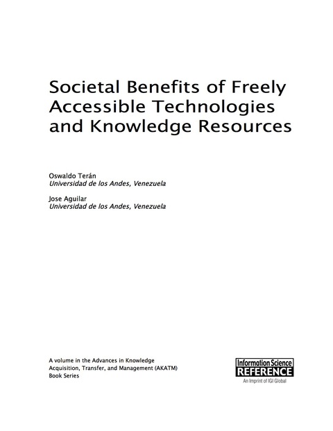 Cover image for book Societal Benefits of Freely Accessible Technologies and Knowledge Resources