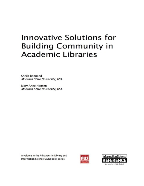 Cover image for book Innovative Solutions for Building Community in Academic Libraries