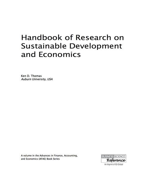 Cover image for book Handbook of Research on Sustainable Development and Economics