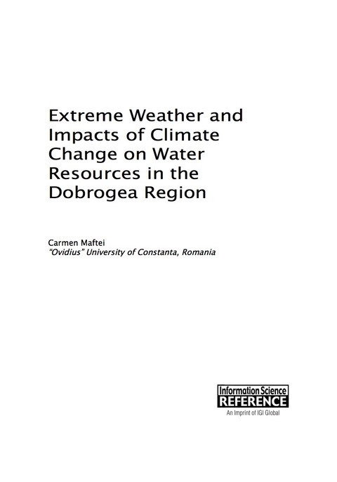 Cover image for book Extreme Weather and Impacts of Climate Change on Water Resources in the Dobrogea Region