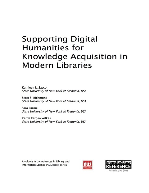 Cover image for book Supporting Digital Humanities for Knowledge Acquisition in Modern Libraries