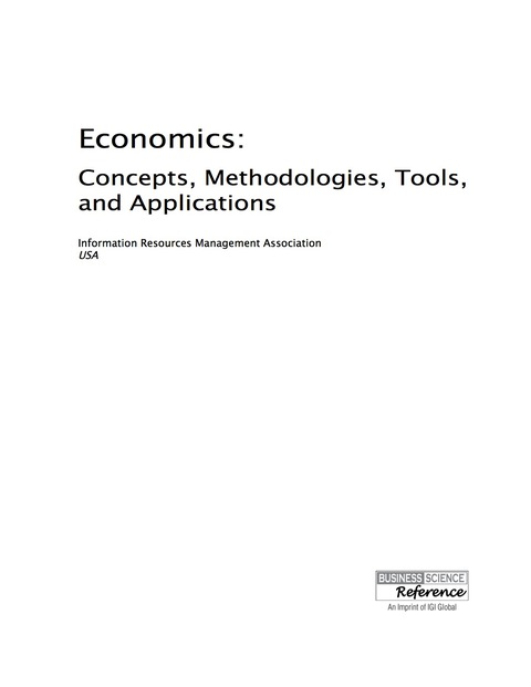 Cover image for book Economics: Concepts, Methodologies, Tools, and Applications