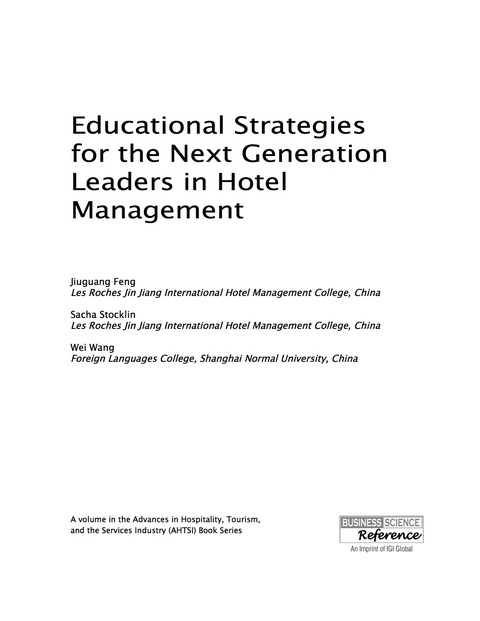 Cover image for book Educational Strategies for the Next Generation Leaders in Hotel Management