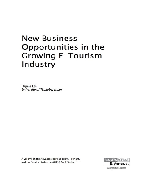 Cover image for book New Business Opportunities in the Growing E-Tourism Industry