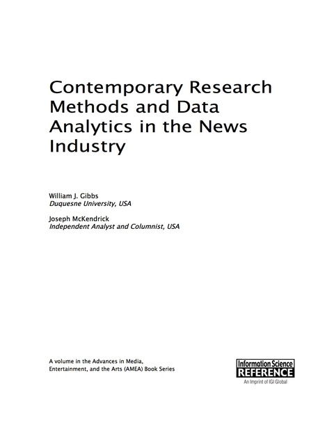 Cover image for book Contemporary Research Methods and Data Analytics in the News Industry
