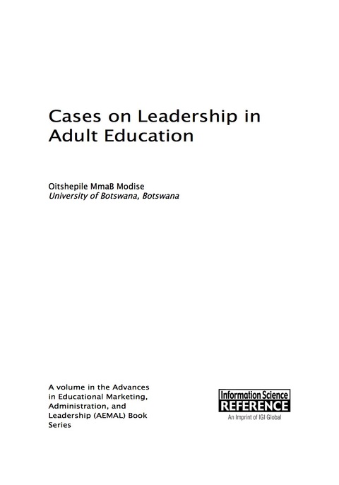 Cover image for book Cases on Leadership in Adult Education